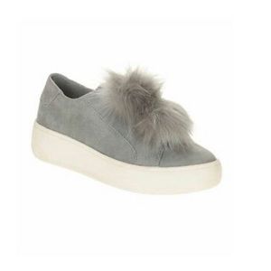 Faded Glory Grey Pom Pom Sneakers